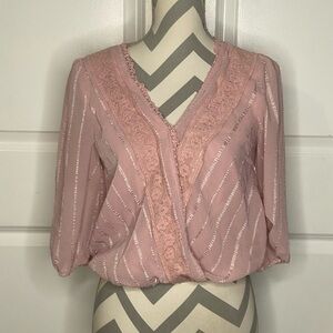 Blue Rain Small Pink Boho Blouse
